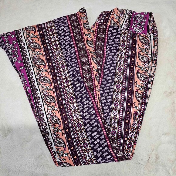 No Boundaries Paisley Knit Flare Pants Junior Size xxl 19 - Picture 1 of 7